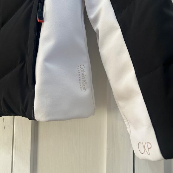 Calvin Klein Performance Womens Medium Black & White Down/Feather Puffer Jacket - Picture 3 of 9